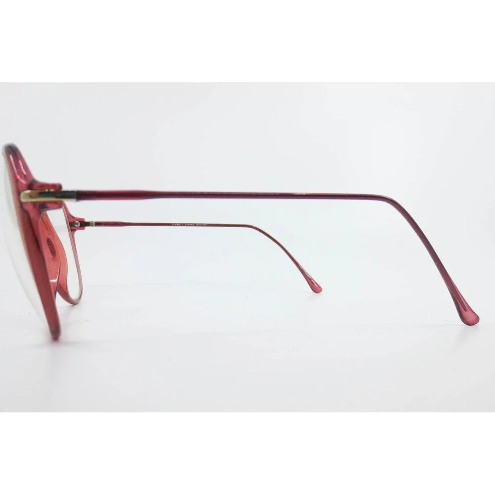 Wrangler Eyewear MOD 406 Red Round Full Rim Glasses Frames Japan Vintage 36434